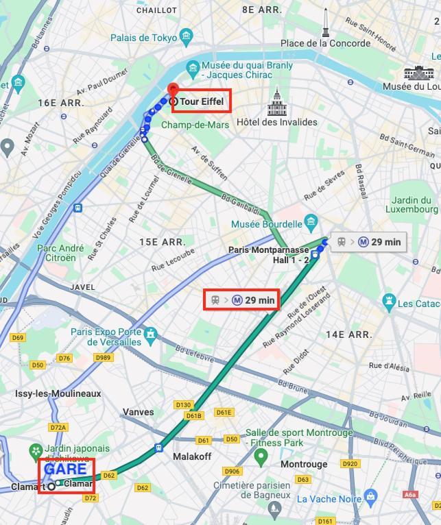 2 Pieces Lumineux Aux Portes De Paris Кламар Екстериор снимка