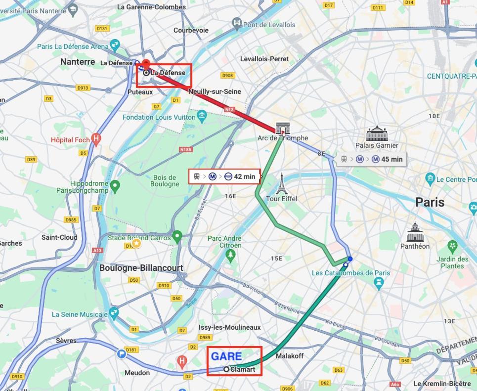 2 Pieces Lumineux Aux Portes De Paris Кламар Екстериор снимка